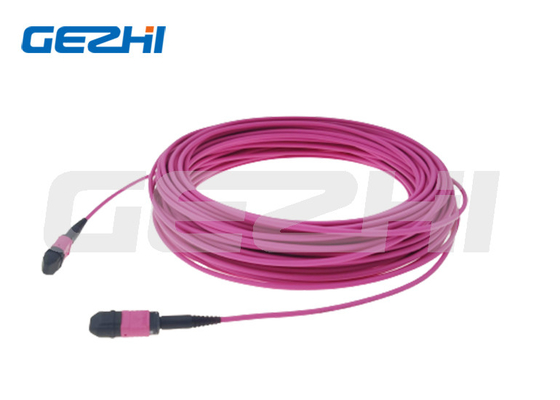 FTTH Ürünü Çoklu Mod MPO OM4 Yama Kablosu uzunluğu özelleştirilebilir Ekleme Kaybı