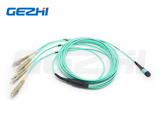 satın al Telcordia GR-1435-CORE ile 8F MPO-LC Staggered Harness Kablosu 40G QSFP+ PLR4'ten 10G SFP+ LR Optikleri için Uygunluk Çevrimiçi üretim