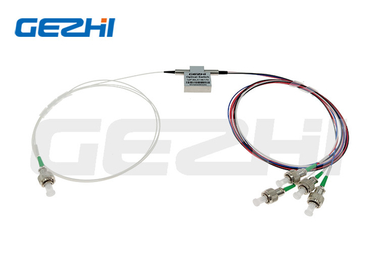 satın al Düşük Giriş Kaybı 1x4 T Tipi Mekanik Optik Değiştirici Fiber Optik Değiştirici 1550nm Tek modlu Kilitlenmeyen LC/UPC online manufacture