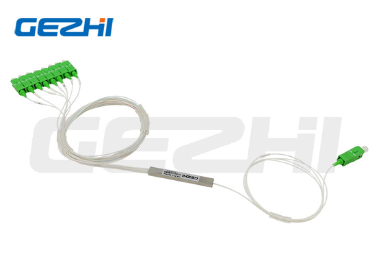 satın al 1x8 Fiber Optic PLC Splitter Blockness Paslanmaz Çelik Tüp G657A1 SC/APC Bağlantısı GEPON, FTTH online manufacture