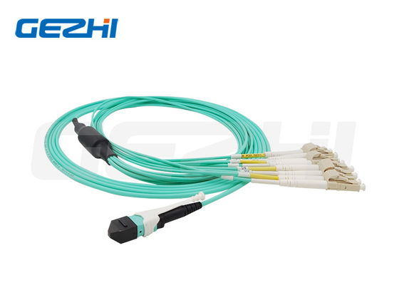 satın al MPO'dan LC'ye 8 Fiber OM3 50/125μm Veri Merkezleri için 0.35dB Elite Düşük Kayıplı Breakout Kablosu Çevrimiçi üretim
