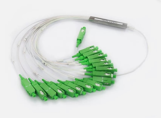 satın al 1x2 PLC SC/APC Fiber Optic Splitter FTTH SM 0.9mm G657A1 1m Optical Fiber PLC Splitter online manufacture