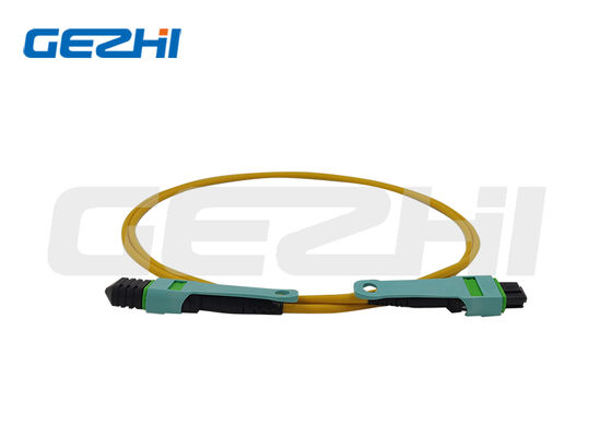 satın almak MPO OS2 Patch Cord Single Mode 9/125μm Yüksek yoğunluklu MPO Fiber Optic Patch Cord Çevrimiçi üretim