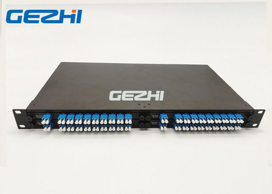 satın al 4 yuva 19 İnç 1U Raf montajı 1x8 CWDM Pasif Çoklayıcı online manufacture