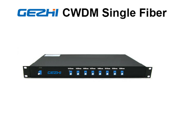 8 Kanal CWDM Mux Demux Simplex Uni - Yönlü 1RU Raf Montajlı Tek Fiber