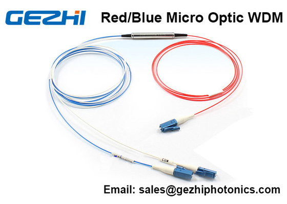DWDM Sistemi için Kırmızı / Mavi Mikro Optik WDM 3 Bağlantı Noktalı C Bandı DWDM Filtresi