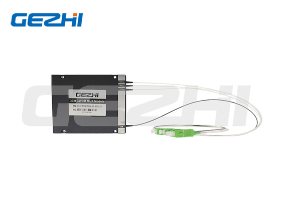3 Kanal CWDM Bölücü Modülü Tek Fiber 1470nm 1490nm 1510nm 1530nm