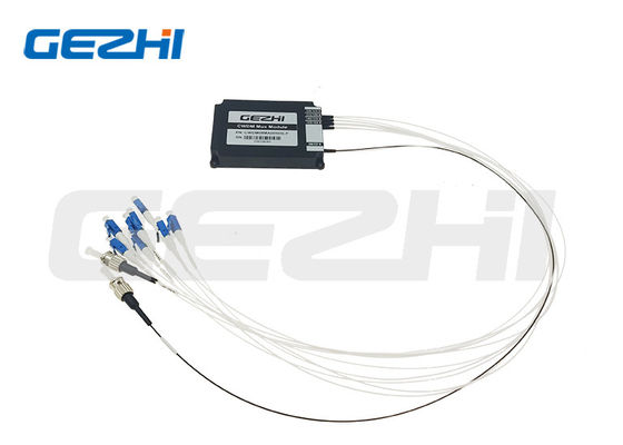 1x8 CWDM Mux Demux Modülü 1470 ~ 1610nm Veri Merkezi için LC / UPC ST / UPC Bağlantıları ile Tek Çekirdekli Fiber