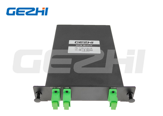 CATV 3 port filtre optik WDM ayırıcı 1310/1490/1550nm GPON'da LGX kaset modülü, FTTH Sistemi