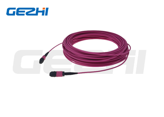 12 / 24 Çekirdek Yama Kablosu Serisi MTP MPO Kablo OM3 OM4 OM5 3.0mm