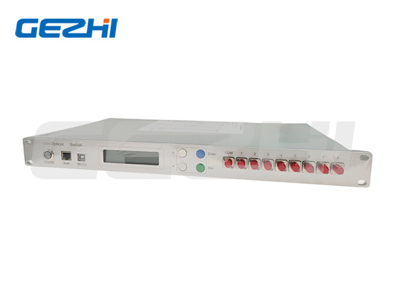 İzleme için 1x8 1x16 fiber optik anahtar rafa monte