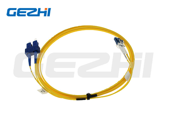 FTTH için SC Fiber Yama Kablosuna PVC 2 Çekirdekli Dubleks Fiber Yama Kablosu LC