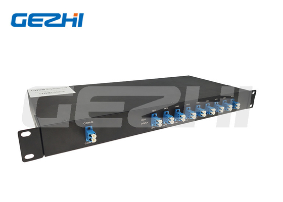 1U Şasi Rackmount 1470-1610nm Fiber Multiplexer 8ch CWDM Mux/Demux LC/UPC SMF-28e veya PON CATV sistemleri için özel