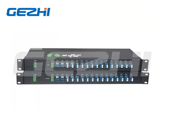 16 Kanal Çift Fiber DWDM Mux Demux 1U Raf Montajlı LC UPC