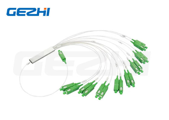 1x16 SC Yeşil Konnektör Düşük Ekleme Kaybı 0.9mm Mini Tüp PLC Ayırıcı FTTH ve PON Sistemleri için