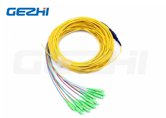3 - 144F Ön- bitirilmiş Fanout Mikro Fiber Optik Pigtails 850/1300nm Duplex Port