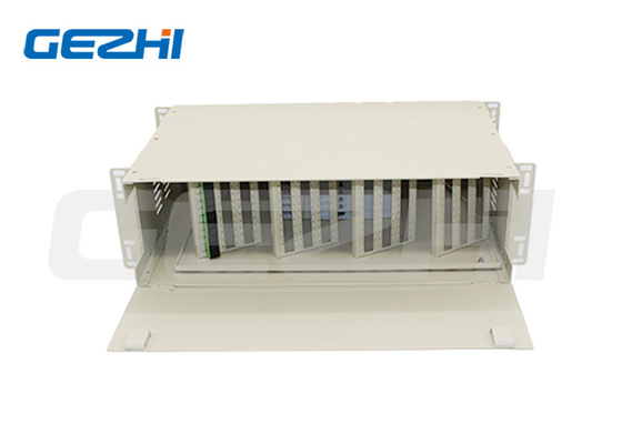 Ftth Odf Optik Dağıtım Çerçeve 3u Rack Mount 144 Core Sc Lc Fc Patch Panel Yüksek yoğunluk