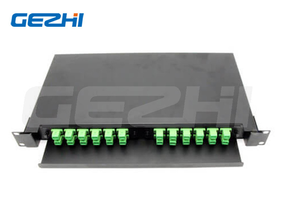 19' 1RU kaydırma ray raf montaj fiber optic patch panel - 2 metal FAP