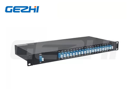 40 Kanallı Çift Fiber DWDM Mux Demux, Termal Olmayan Tasarımlı 1U Raf Montajlı AAWG Pasif Cihaz