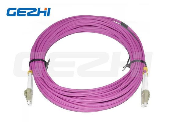 PVC malzemesi Fiber Optic Patch Cord 10 M uzunluğu LC DX MM 2.0 çapı CATV için