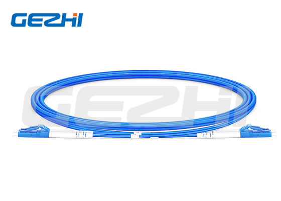 LC UPC'den LC UPC'ye Duplex OS2 Tek Modlu Kapalı Zırhlı PVC (OFCR) 3.0mm Fiber Optic Patch Kablosu