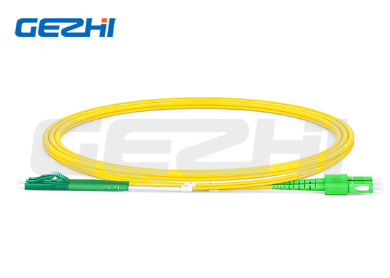 1310/1550nm LC APC'den SC APC Duplex OS2 Tek Mod PVC 2.0mm Fiber Optic Patch Kablosu