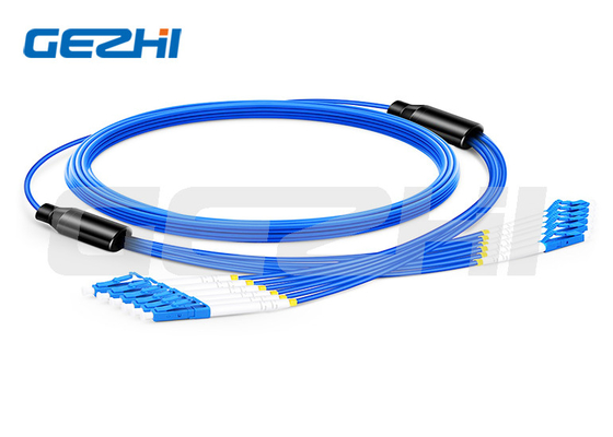 6 Fiber OS2 Tek Modlu LC/SC/FC/ST Zırhlı 3,0 mm'lik Kapalı Çoklu Fiber Çıkış Kablosu