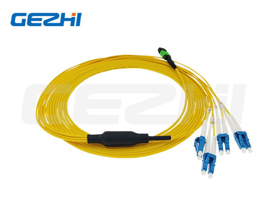Optik Fanout Kablosu LC SC Simplex 8 çekirdek Os2 Tek mod 9/125 10m MPO Fiber Patch Cord Type B
