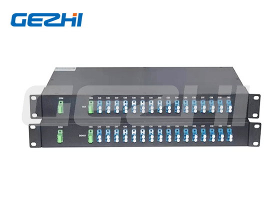 16 Kanal C21-C36 Çift Fiber FMU 1U Rack Mount, LC/UPC Genişleme Portu DWDM Mux Demux