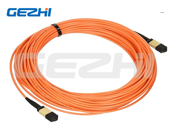 LSZH Fiber Optic Patch Cord 24F MPO Kadın ile MPO Kadın 3.0mm Kök Kablo