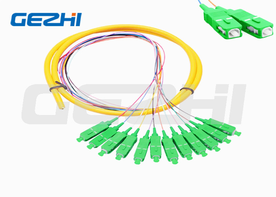 9/125 Fiber Optic Pigtail 1.2m SC/APC Tek modlu 12 iplik Fiber Optic Kablo