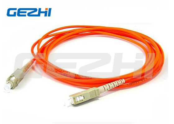 SC Style SX/DX MM Orange Fiber Optic Kablosu Patch Kablosu ±0.1dB Tekrarlanabilirlik