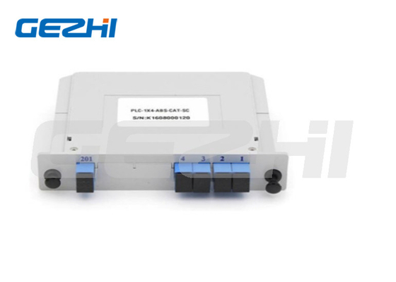 SC/UPC 1*4 İşlevsel dalga boyu aralığı 1260~1650 Geri dönüş kaybı 55 ile yerleştirme tipi optik fiber PLC bölücü