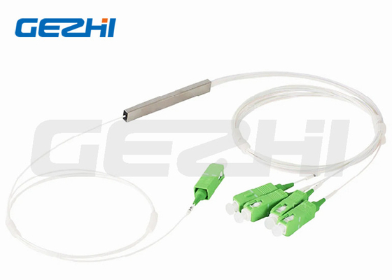 1x4 Tek Mod Optik Fiber PLC Splitter Fan Out & SC/APC Bağlantıları ile