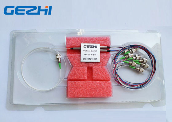 Küçük Opto Mekanik 1x8 Mandallı Fiber Optik Anahtarlar